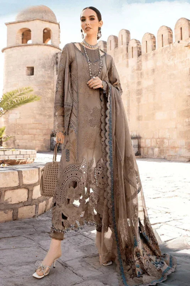 Maria B Luxury Lawn Collection Elegant Heavily Embroidered Lawn Ensemble