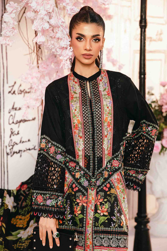 03-Piece MARIA B – M Print Lawn Embroidered Suit Stitched