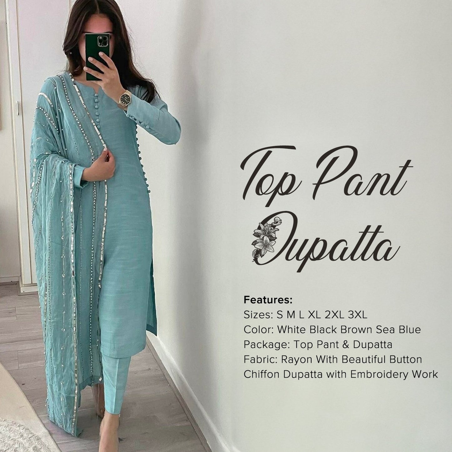 Designer Fancy Wrinkled Delta Fabric Top And Dupatta With Lace Work Umbrella Plazo Fit