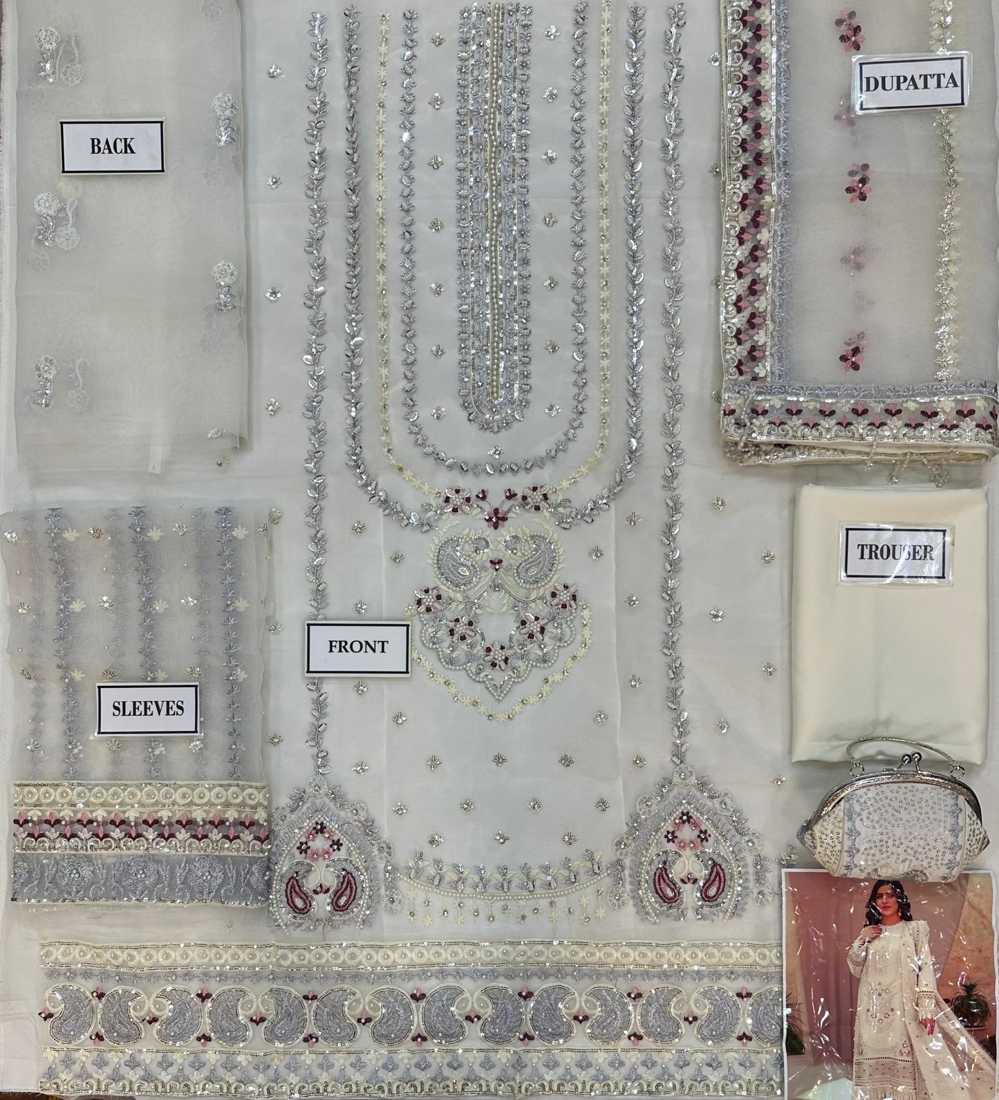 Agha Noor – Premium Hand-Embellished Organza Collection