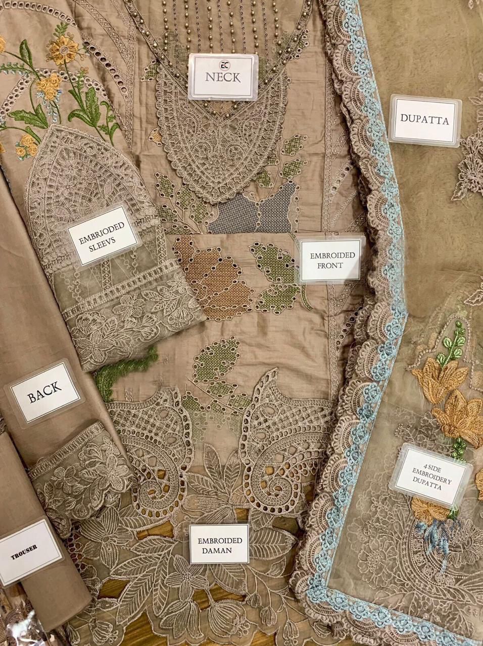 Maria B Luxury Lawn Collection Elegant Heavily Embroidered Lawn Ensemble