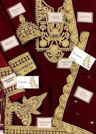 3 Piece Embroidered Chiffon Suit with Satin Silk Trouser