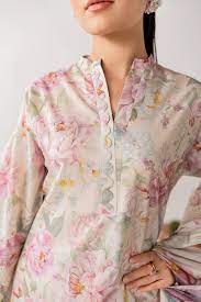 3 Piece Printed Lawn Suit with Chiffon Dupatta