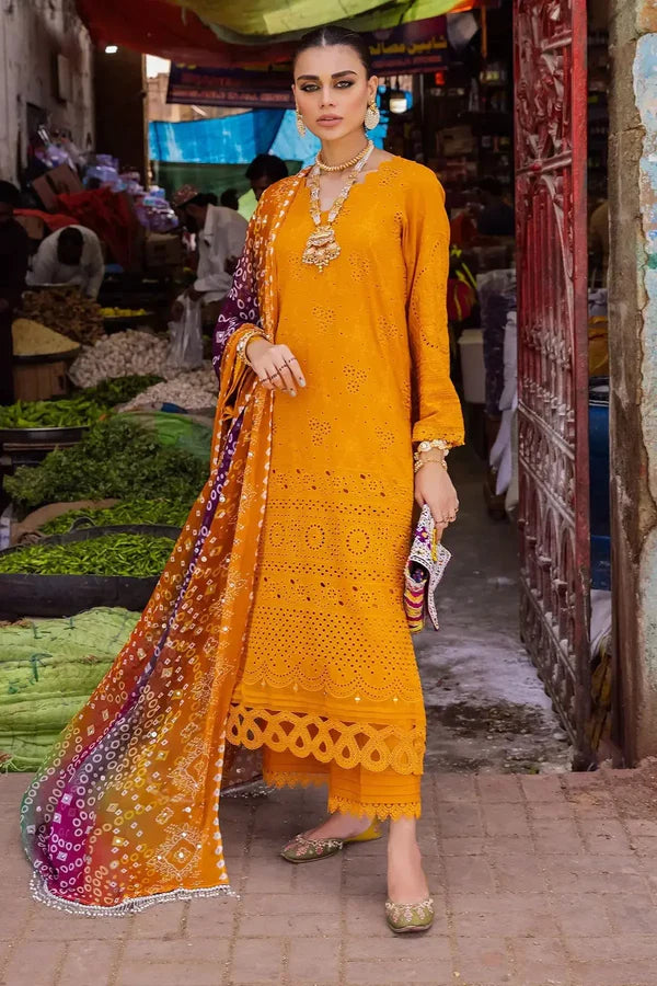 3 Piece Luxury Chikankari Lawn Suit with Silk Dupatta