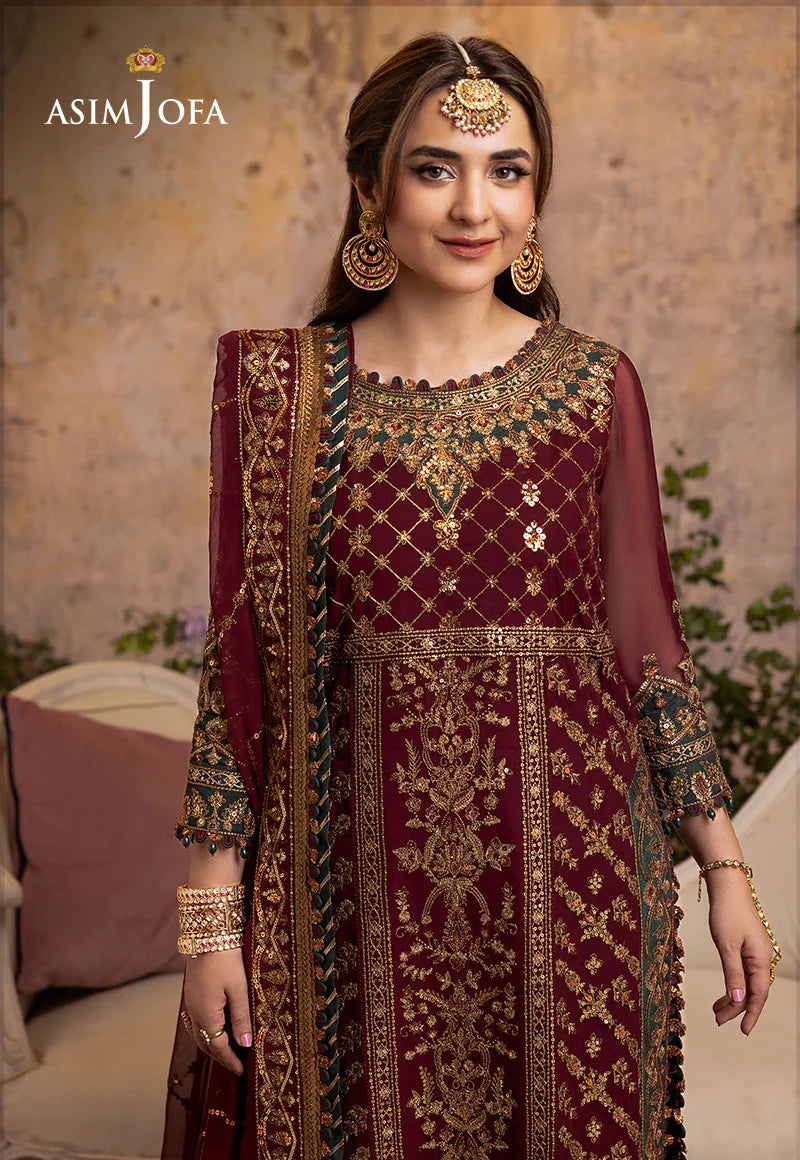 3 Piece Raw Silk Suit with Printed Organza Dupatta
