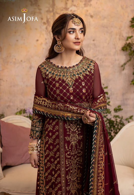 3 Piece Raw Silk Suit with Printed Organza Dupatta