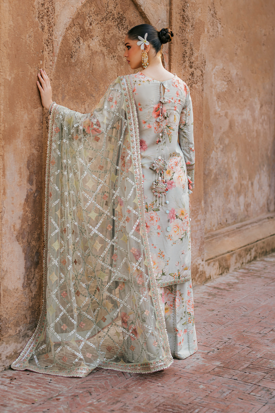 Embroidered Lawn Suit with Heavy Embroidered Net Dupatta