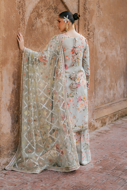 Embroidered Lawn Suit with Heavy Embroidered Net Dupatta