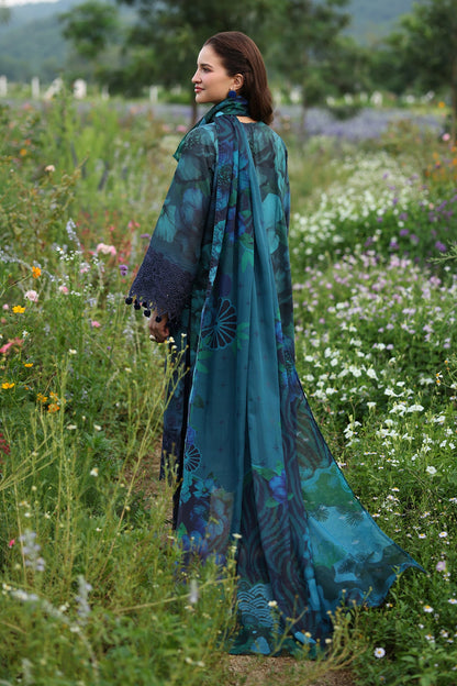 Baroque – Premium Lawn 3PC with 3D Voile Dupatta (stitched)