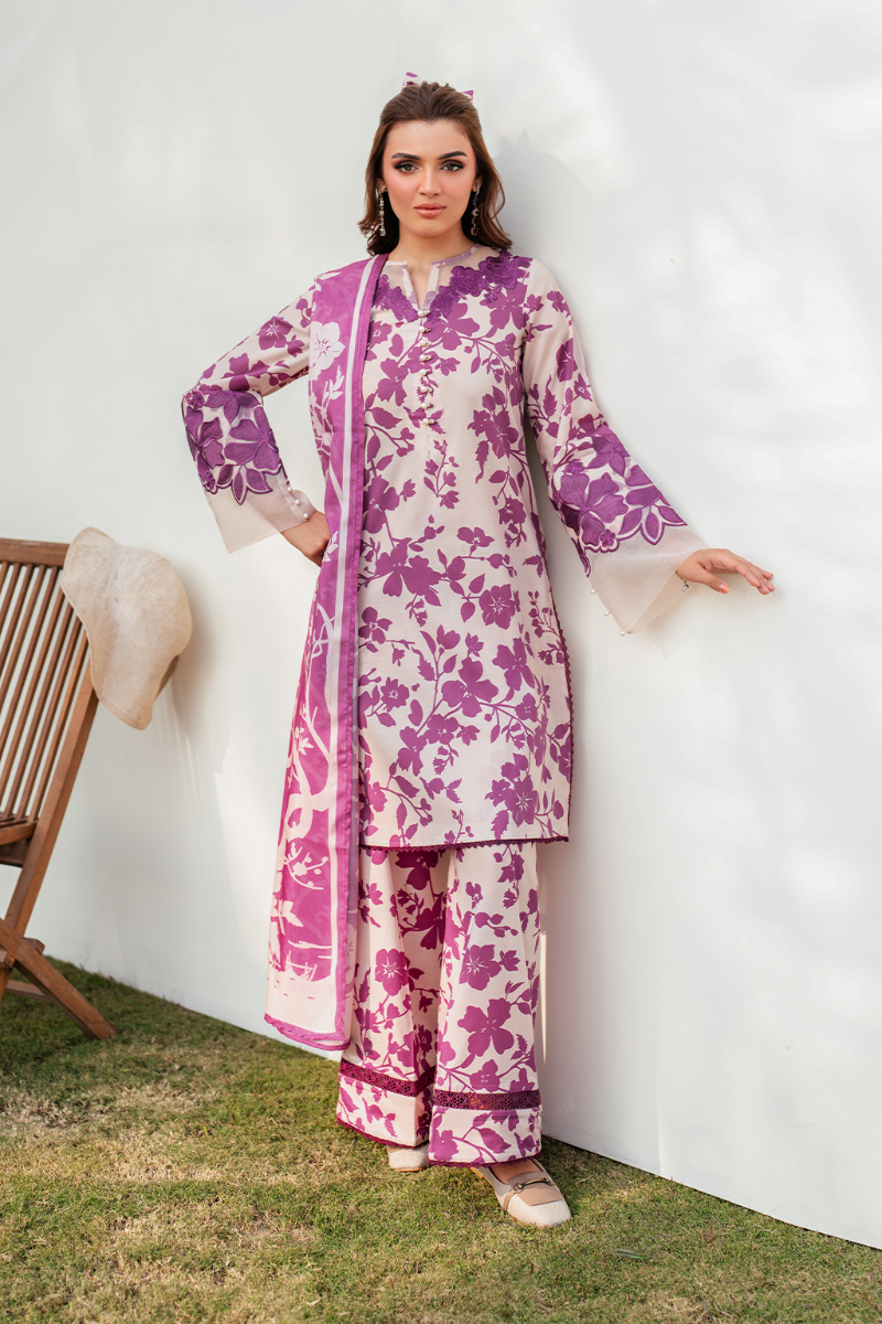 IZNIK Voile Dupatta | Premium Maria B Inspired Lawn 3PC | stitched 2025 Collection
