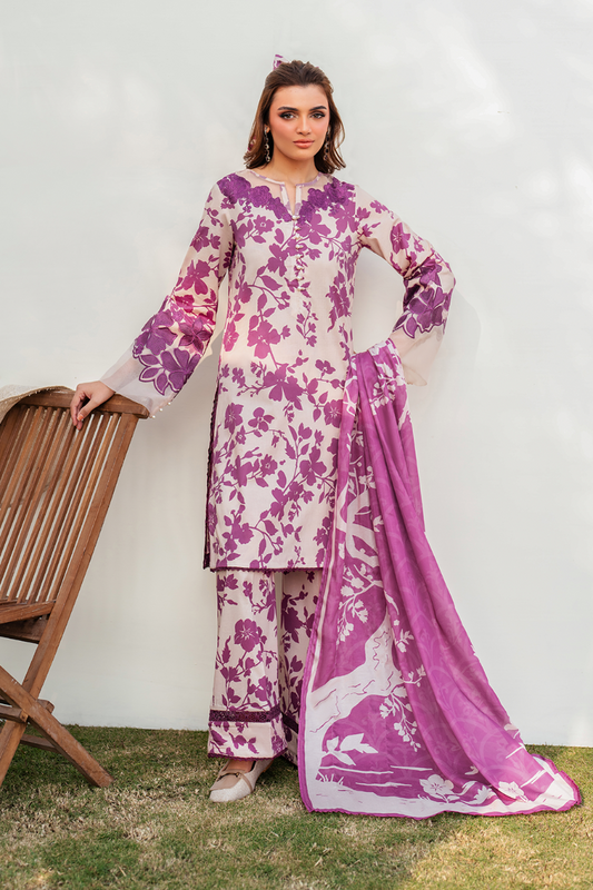 IZNIK Voile Dupatta | Premium Maria B Inspired Lawn 3PC | stitched 2025 Collection