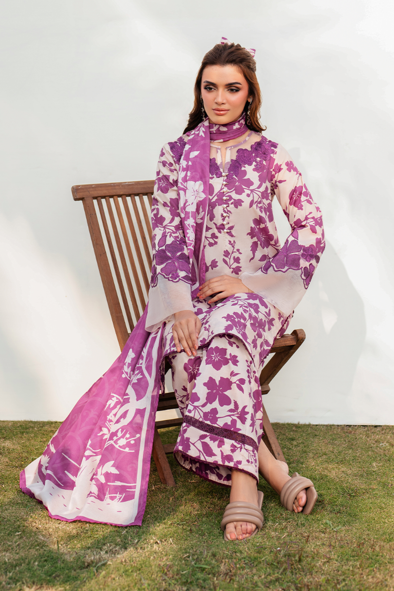 IZNIK Voile Dupatta | Premium Maria B Inspired Lawn 3PC | stitched 2025 Collection