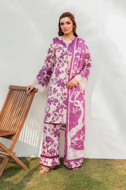 IZNIK Voile Dupatta | Premium Maria B Inspired Lawn 3PC | stitched 2025 Collection