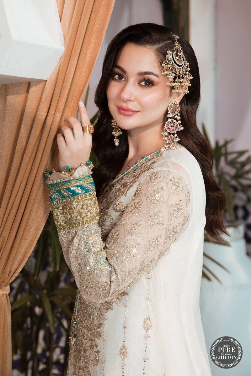 3 Piece Semi Pure Chiffon Suit with Net Dupatta