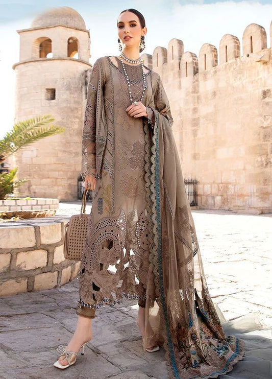 3 Piece Heavy Embroidered Lawn Suit with Net Dupatta