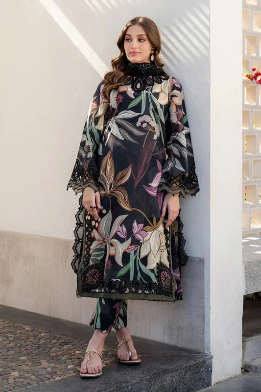 Luxury Lawn Suit with Heavy 4-Side Cutwork Dupatta