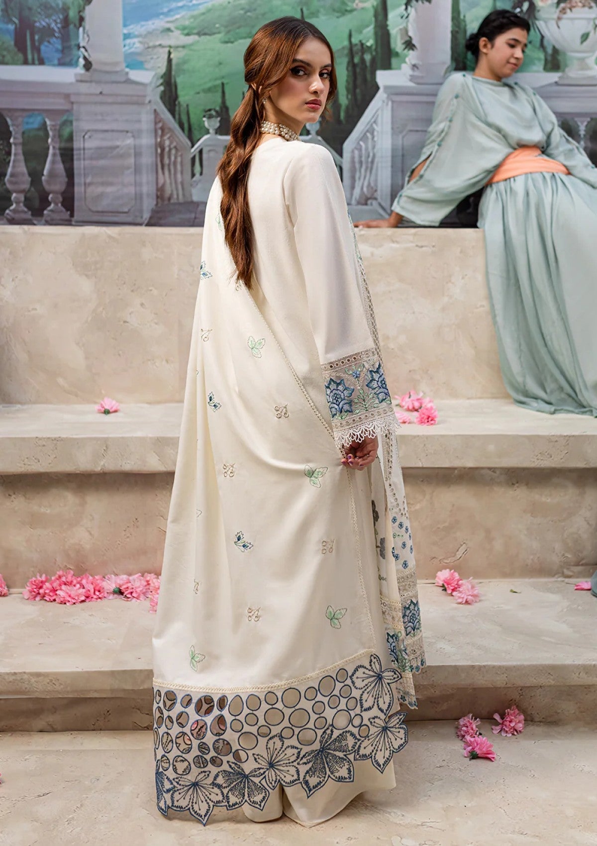 3 Piece Chikankari Lawn Suit with Embroidered Chiffon Dupatta