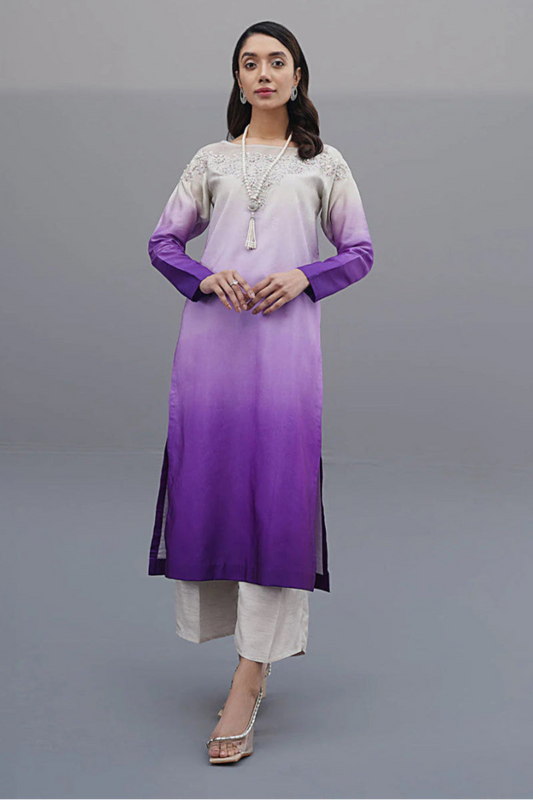 Midnight Shimmer 02-Piece Silk Suit