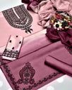 3 Piece Embroidered Silk Suit with Chiffon Dupatta