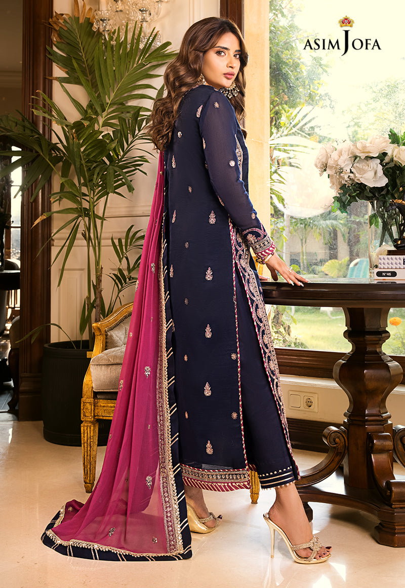 Maahru & Noorie by Asim Jofa – stitched Embroidered 3-Piece Suit