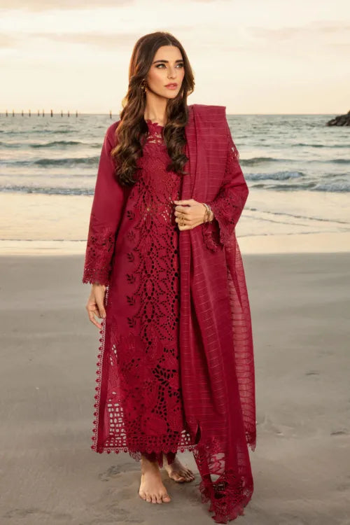 3 Piece Luxury Chikankari Lawn Suit with Khaddi Net Dupatta