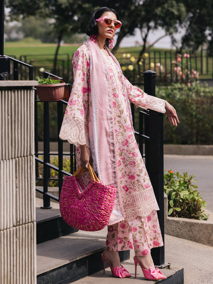 3-Piece Printed Lawn Suit with Heavy Embroidery