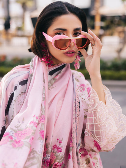 3-Piece Printed Lawn Suit with Heavy Embroidery