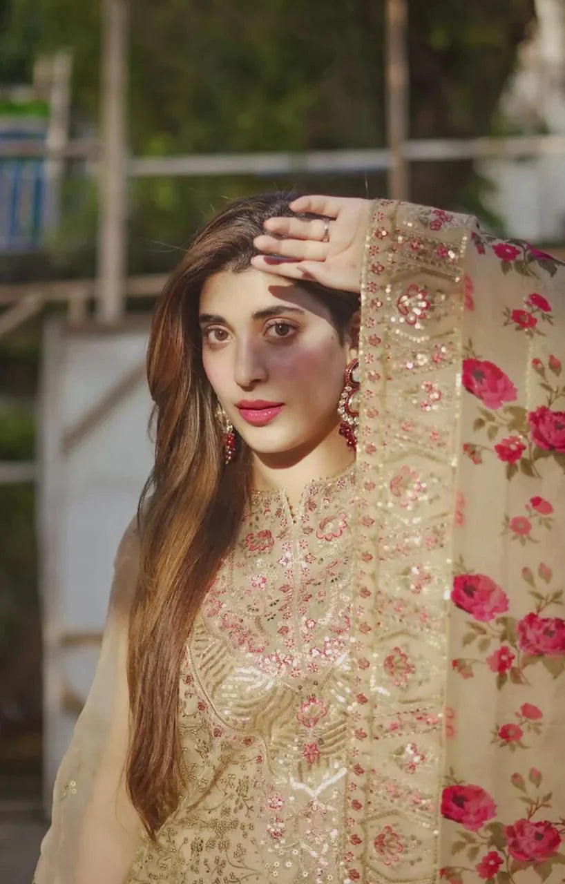 Organza Suit  3-Piece stitched