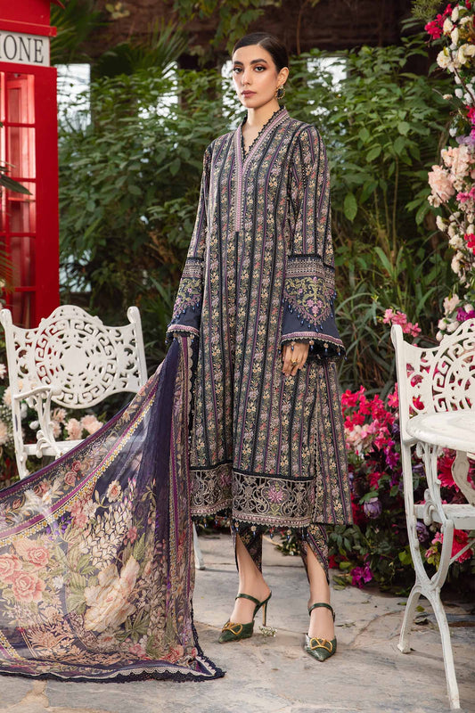 Radiant Charm - 3 Piece Embroidered Lawn Suit with Chiffon Dupatta