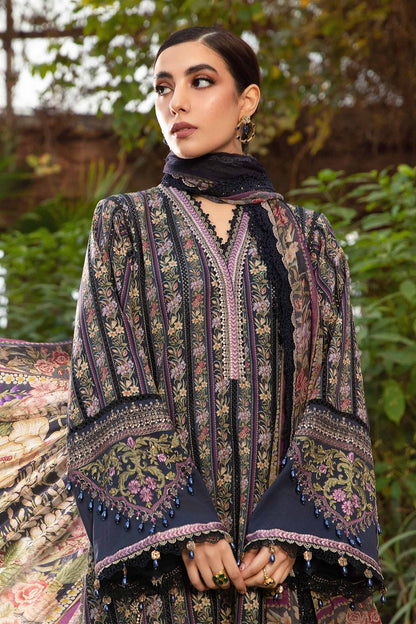 Radiant Charm - 3 Piece Embroidered Lawn Suit with Chiffon Dupatta