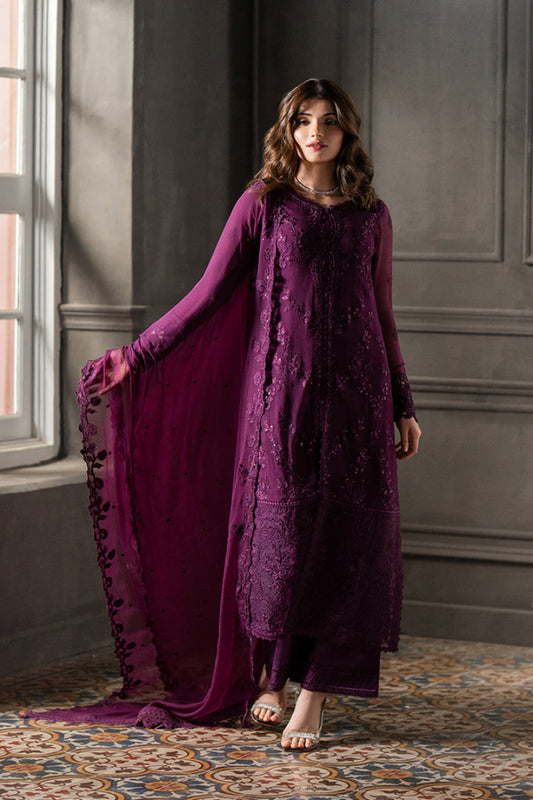 3-Piece Embroidered Formal Suit with Silk Trouser