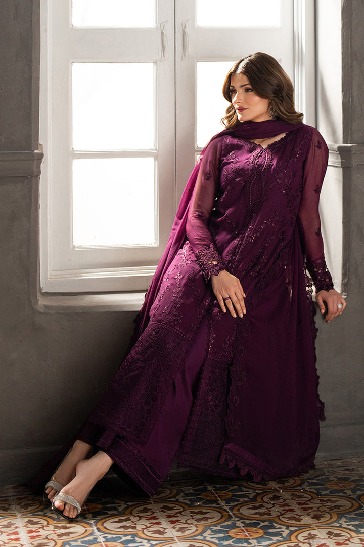 3-Piece Embroidered Formal Suit with Silk Trouser