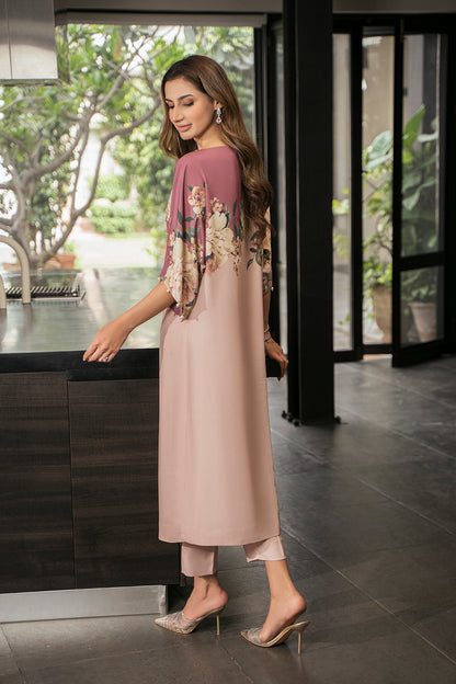 3-Piece Digital Print Silk Suit