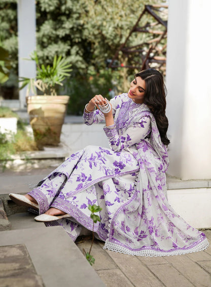 Aneela's Luxury Lawn Embroidered 3 Piece Stitched Suit