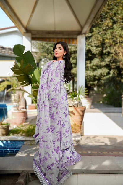 Aneela's Luxury Lawn Embroidered 3 Piece Stitched Suit