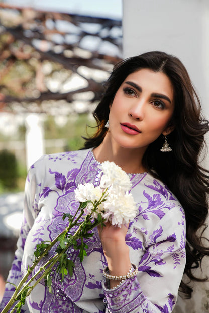 Aneela's Luxury Lawn Embroidered 3 Piece Stitched Suit