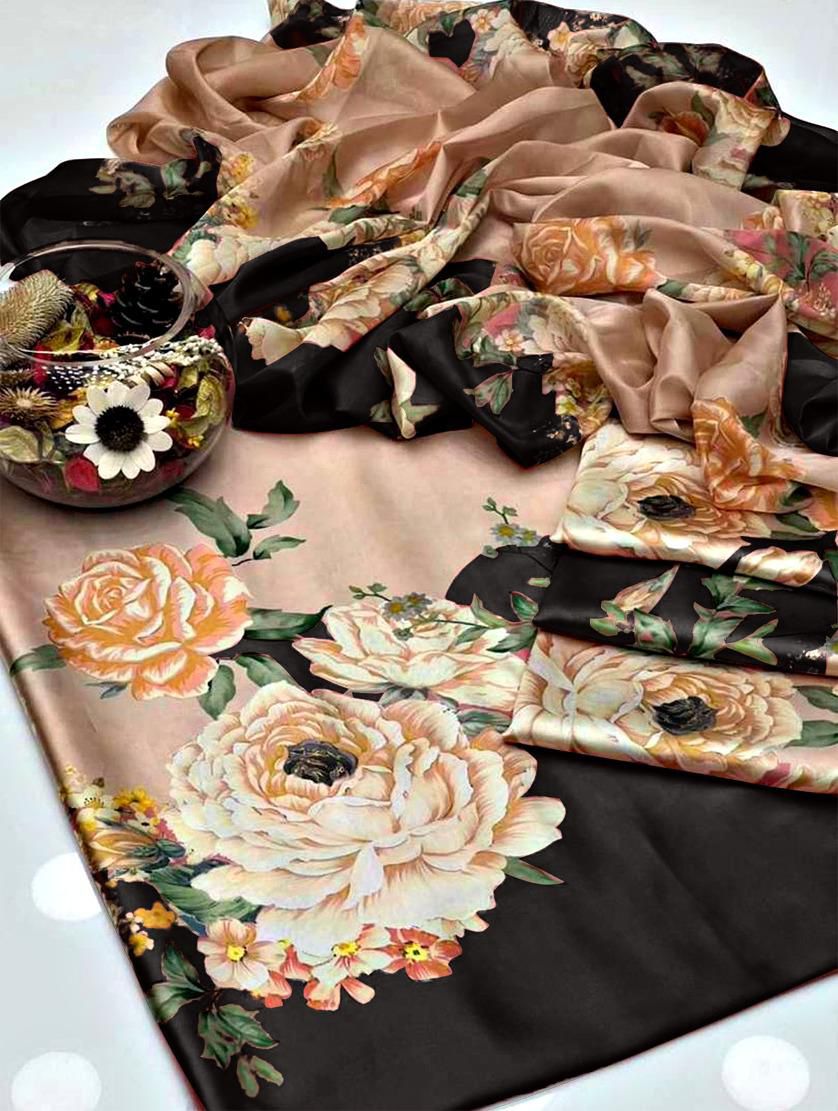 3-Piece Digital Print Silk Suit