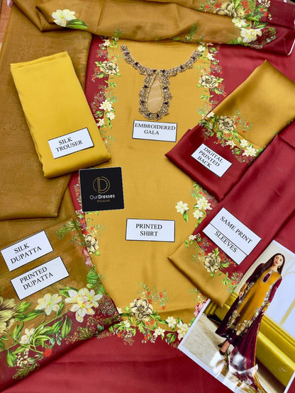Clear03 – 3-Piece Unstitched Silk Suit