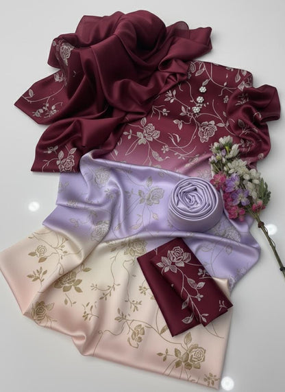 Most Demanding Digital Printed Shamoz Silk 3-Piece Suit