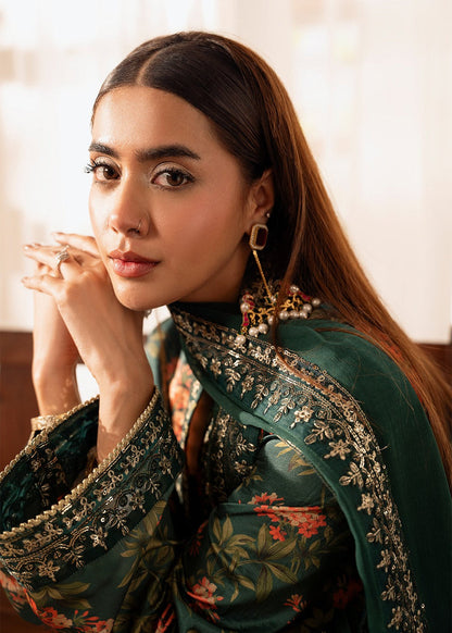 Luxury Shamoz Silk Suit  stitched 3 Piece