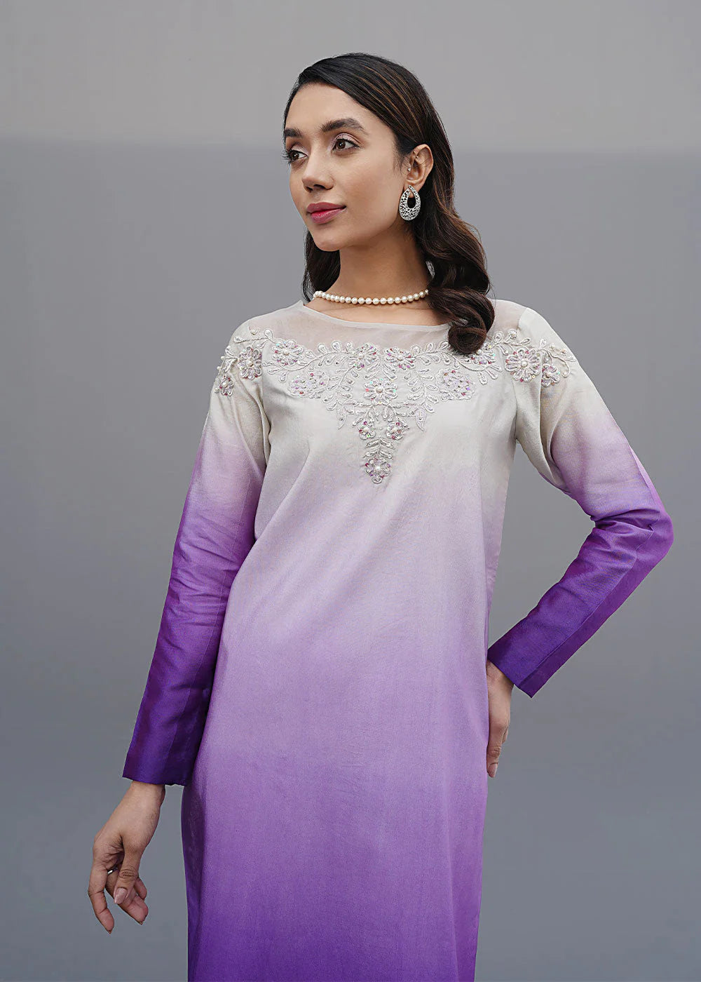 Midnight Shimmer 02-Piece Silk Suit