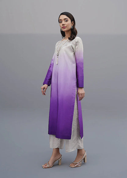 Midnight Shimmer 02-Piece Silk Suit