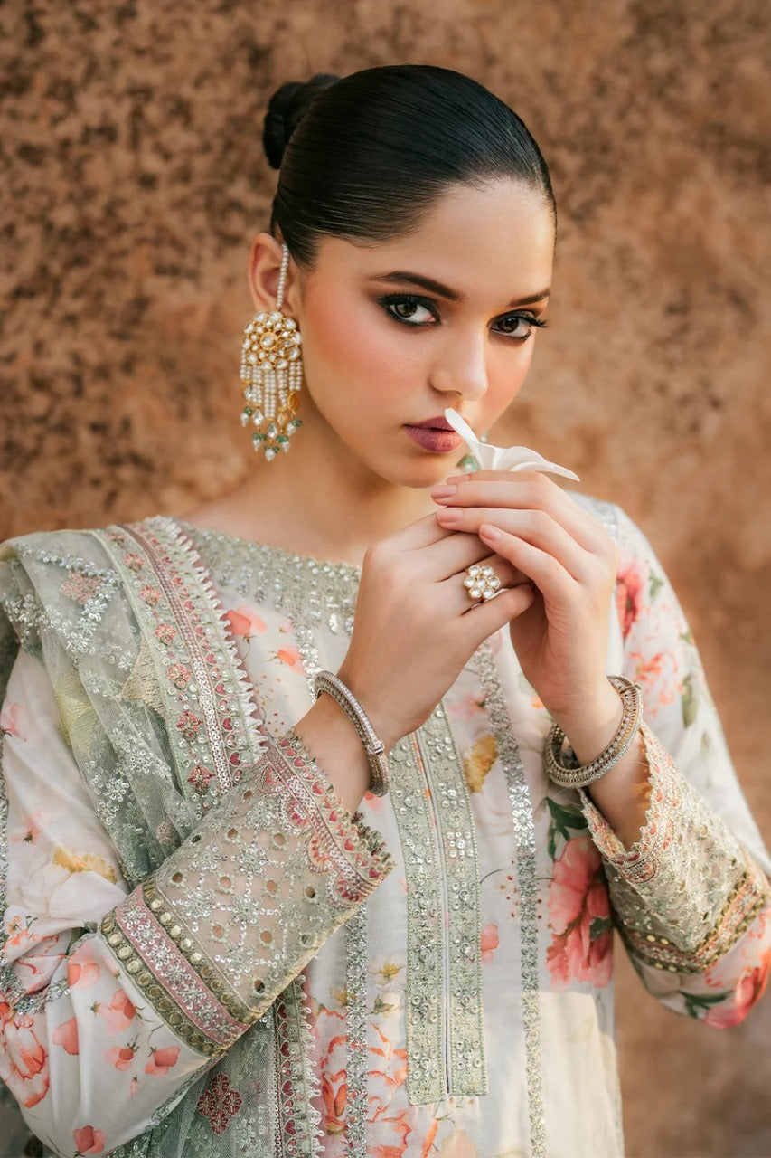 Embroidered Lawn Suit with Heavy Embroidered Net Dupatta