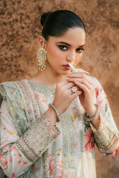 Embroidered Lawn Suit with Heavy Embroidered Net Dupatta