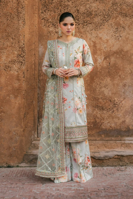 Embroidered Lawn Suit with Heavy Embroidered Net Dupatta