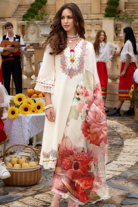 Designer Ready to Wear Dress Top Pant & Printed Dupatta