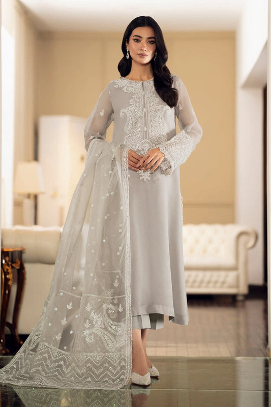 Elegant Semi Pure Chiffon & Soft Net Ensemble